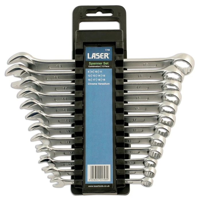 Set De 12 Clés Mixtes LASER AND TOOLS 1 Set De 12 Clés Mixtes LASER AND TOOLS