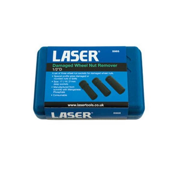 Extracteur D'écrou De Roue Abimé LASER AND TOOLS 1/2" 3 Pièces 3 Extracteur D'écrou De Roue Abimé LASER AND TOOLS 1/2" 3 Pièces – Image 3
