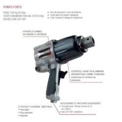 Clé à Chocs PAOLI DP 2000 SE LH Coque Carbone Bleu -Mecanique Technologie Boutique paoli dp 2000 se lh blue carbon shell wheel gun 2